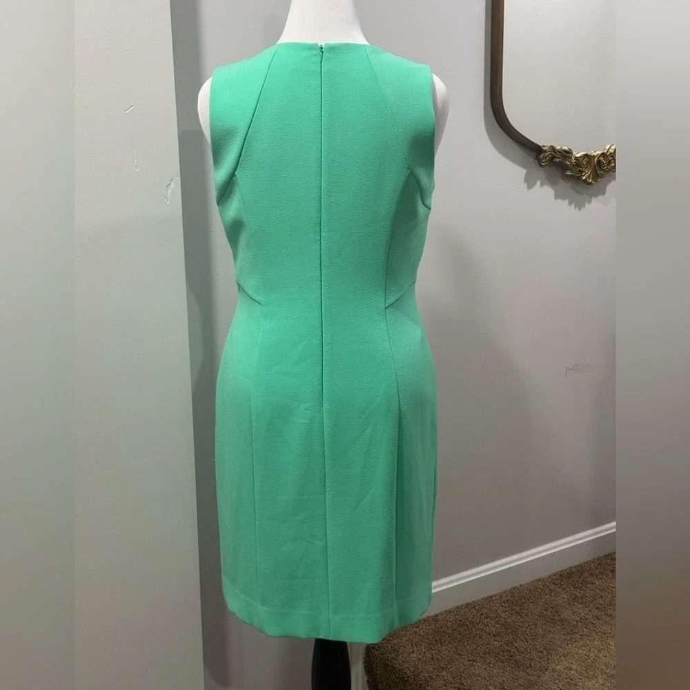 Cremieux Spearmint Mint Green Embroidered Shift Dress Stretch Size 12 - Picture 3 of 3